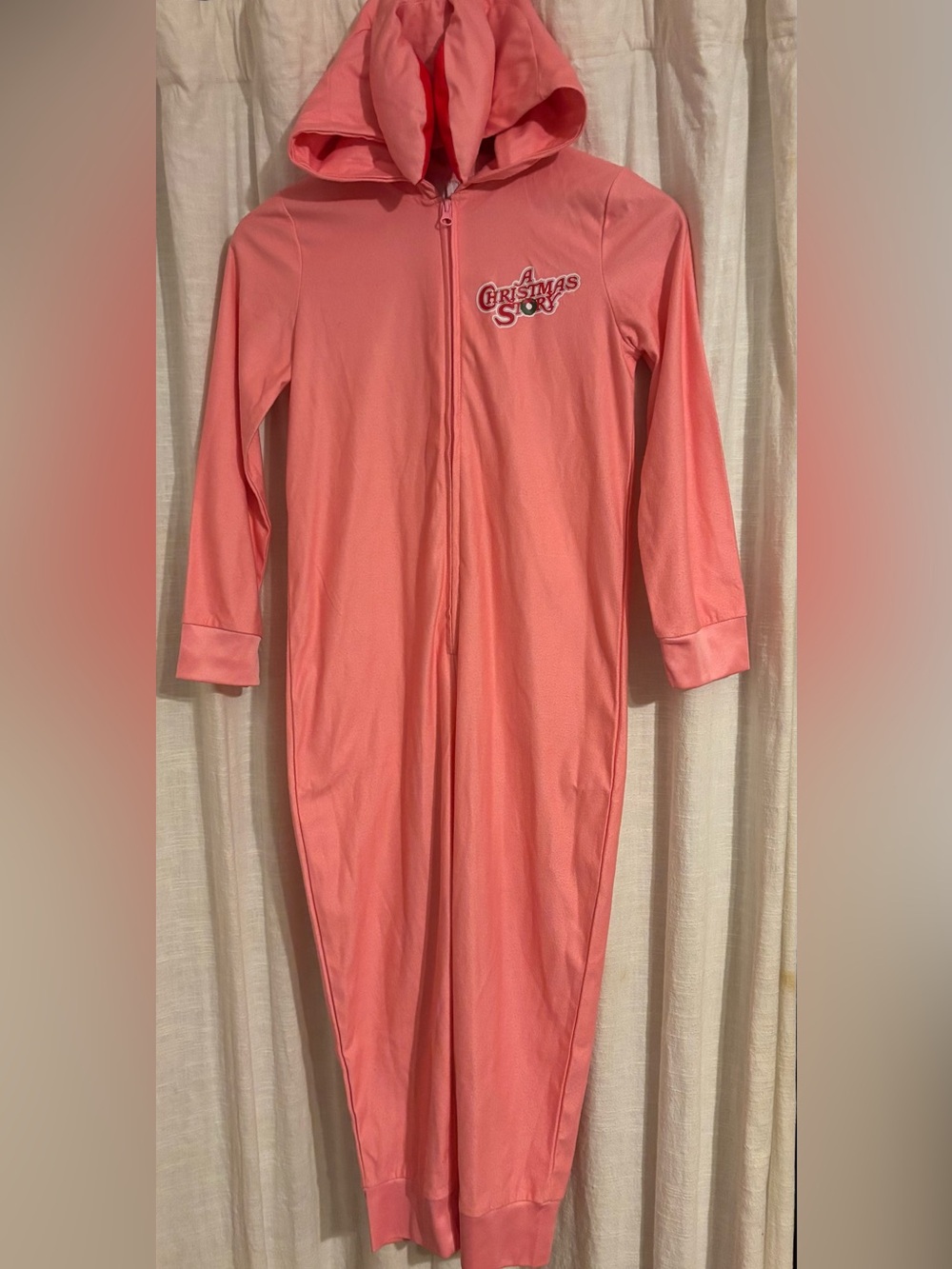 A Christmas Story Pajama Onesie Zip Up Size 7/8